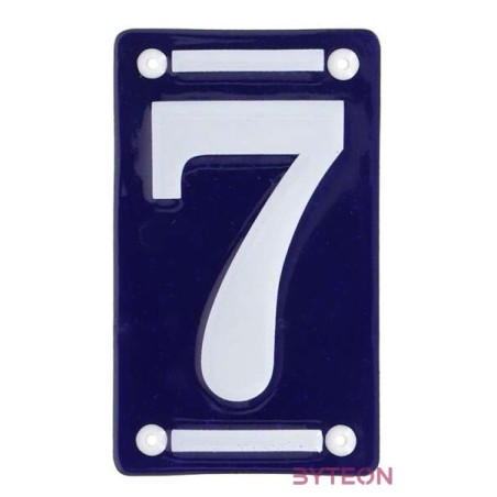 Tűzzománc házszám, 7