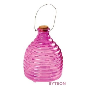 Üveg darázscsapda, pink, 22 cm