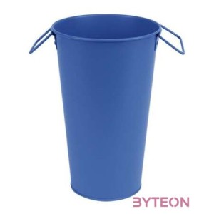 Fém váza, 1,2 literes, sötétkék, 18 cm