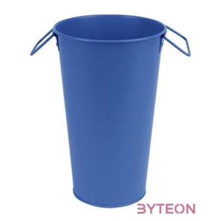 Fém váza, 1,2 literes, sötétkék, 18 cm