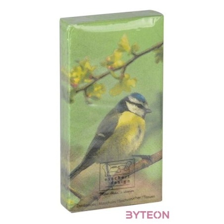 Állatmintás zsebkendő, cinegés