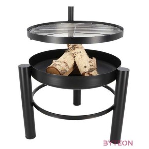 BBQ tűzrakó tál grillráccsal, 66 cm átmérőjű