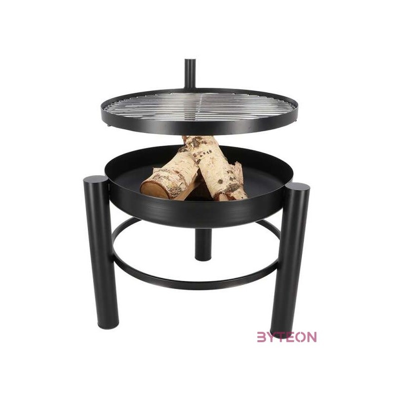 BBQ tűzrakó tál grillráccsal, 66 cm átmérőjű