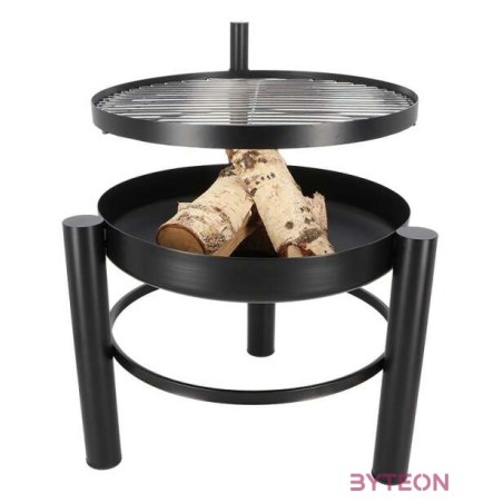 BBQ tűzrakó tál grillráccsal, 66 cm átmérőjű