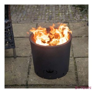 Két részes dupla falú fém tűzrakó, 39 cm átmérőjű