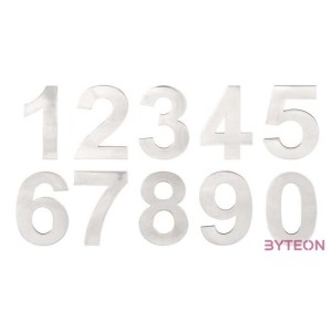 Klasszikus acél házszám, 0