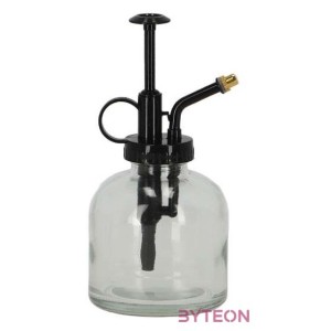 Üveg növénypermetező, fekete fejjel, 0,2 literes