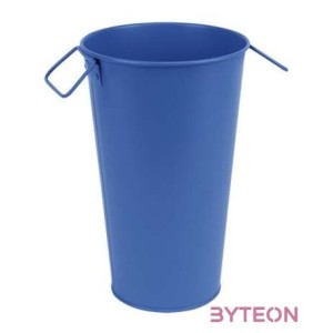 Fém váza, 1,2 literes, sötétkék, 18 cm