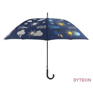 Esőre színváltós felhő mintás esernyő, 116,5 cm átmérőjű