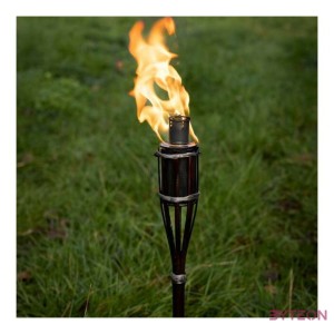 Fekete bambusz fáklya, 124,5 cm