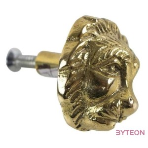 Oroszlán fej formájú fém fogantyú, arany színű