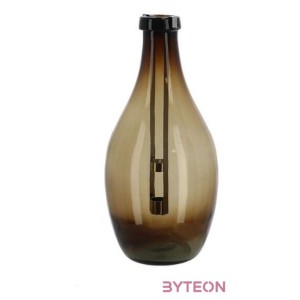 Lámpás újrahasznosított üvegből, kivehető gyertyatartóval, B, 38 cm