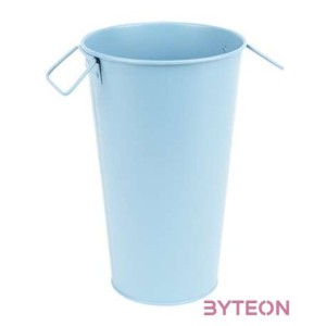 Fém váza, 1,2 literes, világoskék, 18 cm