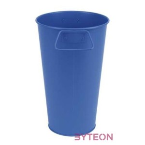 Fém váza, 1,2 literes, sötétkék, 18 cm