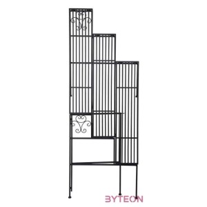 Összecsukható polcos kovácsoltvas virágtartó állvány, 79 x 65 cm