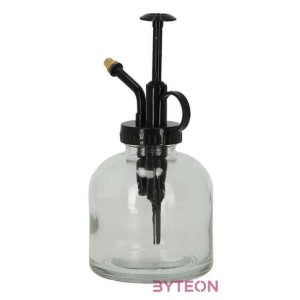 Üveg növénypermetező, fekete fejjel, 0,2 literes