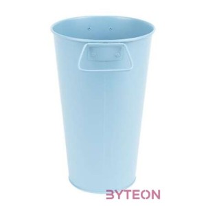 Fém váza, 1,2 literes, világoskék, 18 cm