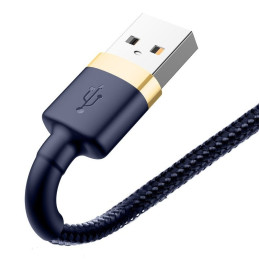 USB Lightning Baseus Cafule 2,4A 1 m-es kábel (arany-sötétkék)