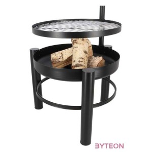 BBQ tűzrakó tál grillráccsal, 66 cm átmérőjű