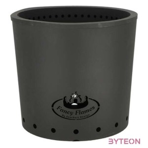 Két részes dupla falú fém tűzrakó, 39 cm átmérőjű