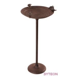 Öntöttvas madáretető és itató állvány kismadarakkal, 56 cm