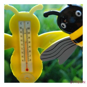 Méhecskés hőmérő, 22 x 21 cm