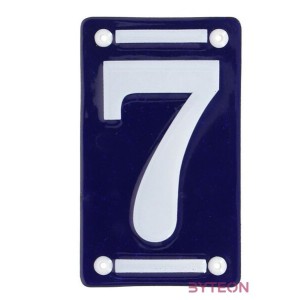 Tűzzománc házszám, 7