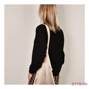 Vállra akasztható retró táska, törtfehér