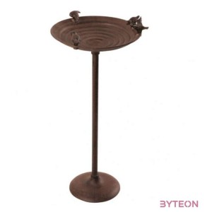 Öntöttvas madáretető és itató állvány kismadarakkal, 56 cm