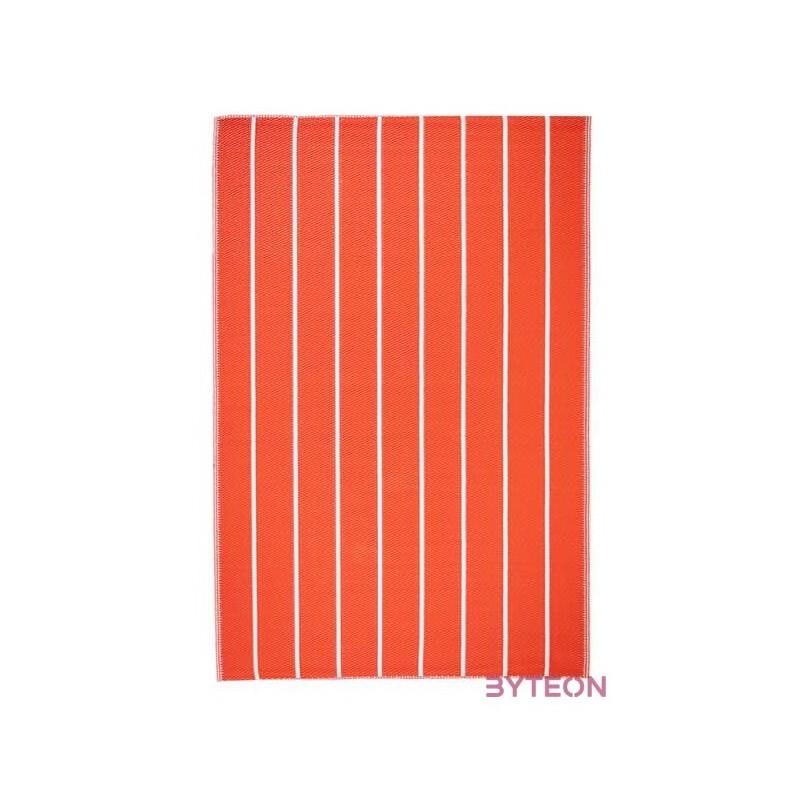 Csíkos kültéri szőnyeg, 120 x 180 cm, piros