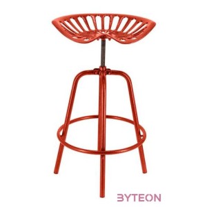 Állítható magasságú öntöttvas traktor szék, piros, 70 cm