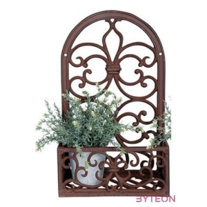 Öntöttvas fali virágtartó, kerek