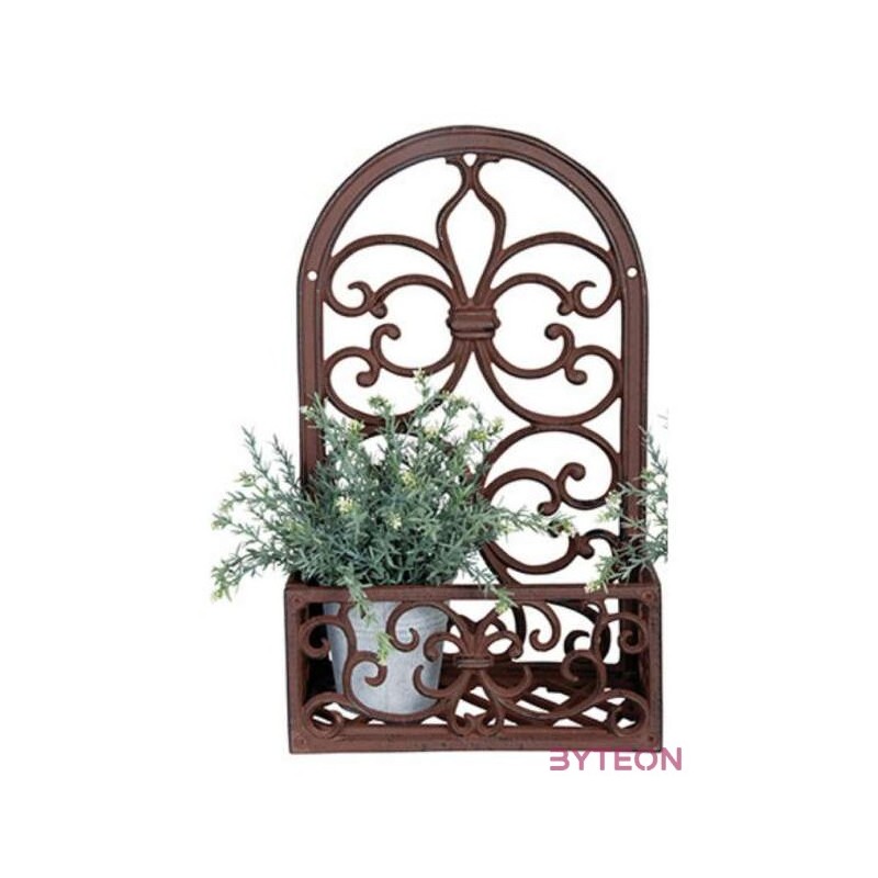 Öntöttvas fali virágtartó, kerek