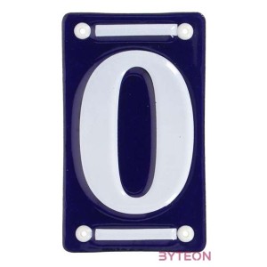 Tűzzománc házszám, 0