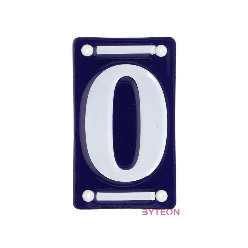 Tűzzománc házszám, 0