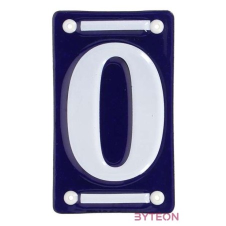 Tűzzománc házszám, 0