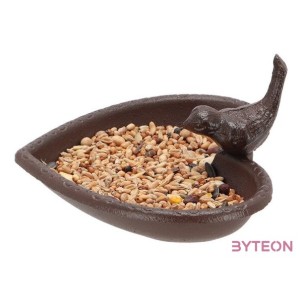 Szív alakú öntöttvas madáretető és itató