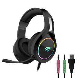 Havit GAMENOTE H2232D RGB USB + 3,5 mm-es gamer fejhallgató