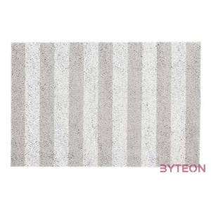 Szürke-fehér függőleges csíkos lábtörlő alátét, 90x60 cm