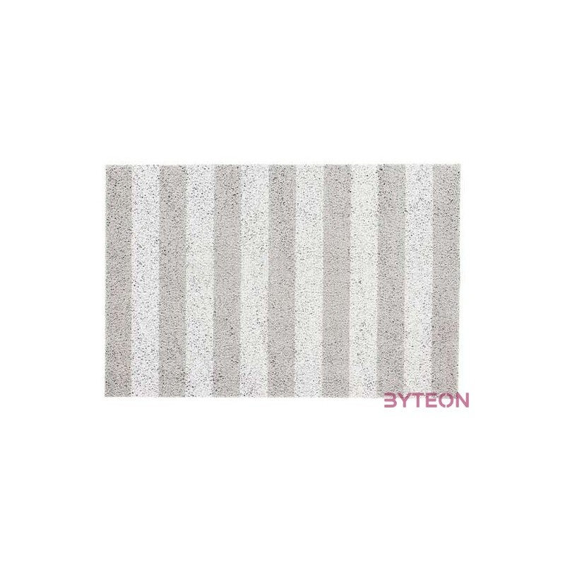 Szürke-fehér függőleges csíkos lábtörlő alátét, 90x60 cm
