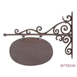 Feliratozható öntöttvas cégér, jelölő tábla, ovális