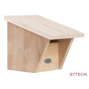 Lapos tetős fa madárház vörösbegynek, 22 cm