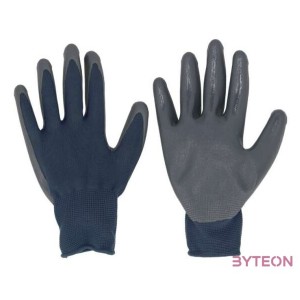 Nitrillel mártott kertész kesztyű, 3 db-os, 24,5 cm