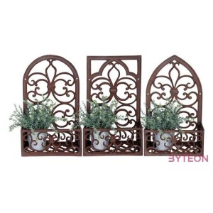 Öntöttvas fali virágtartó, kerek