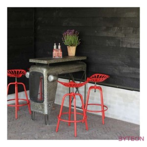 Állítható magasságú öntöttvas traktor szék, piros, 70 cm