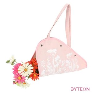 Mezei virág mintás virágtartó táska, pink