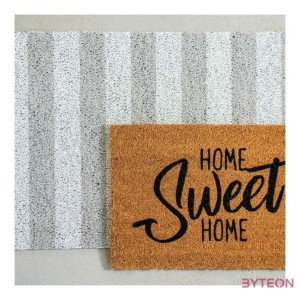 Szürke-fehér függőleges csíkos lábtörlő alátét, 90x60 cm