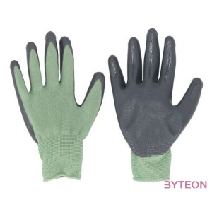 Nitrillel mártott kertész kesztyű, 3 db-os, 24,5 cm