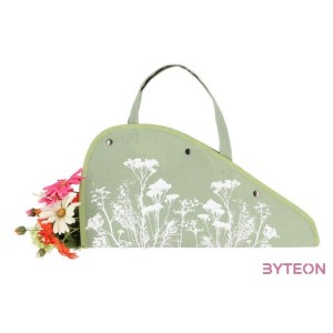 Mezei virág mintás virágtartó táska, zöld