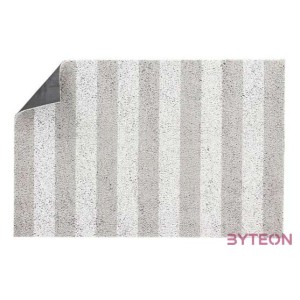 Szürke-fehér függőleges csíkos lábtörlő alátét, 90x60 cm